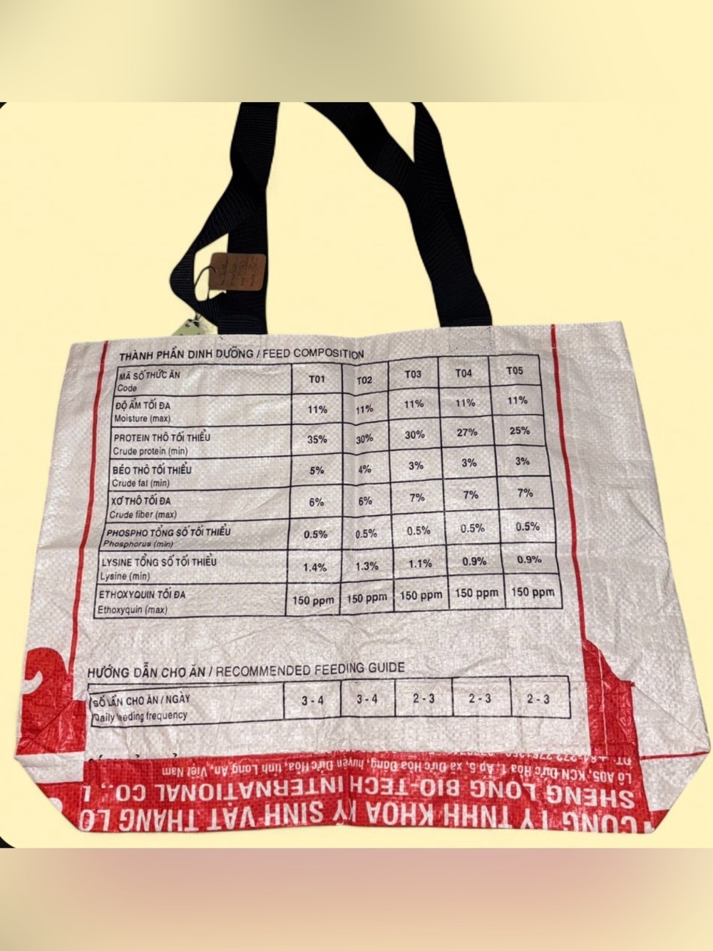 Malia Designs NWT Recycled Feed Sack Tote Bag – Handmade in Cambodia - Picture 6 of 8